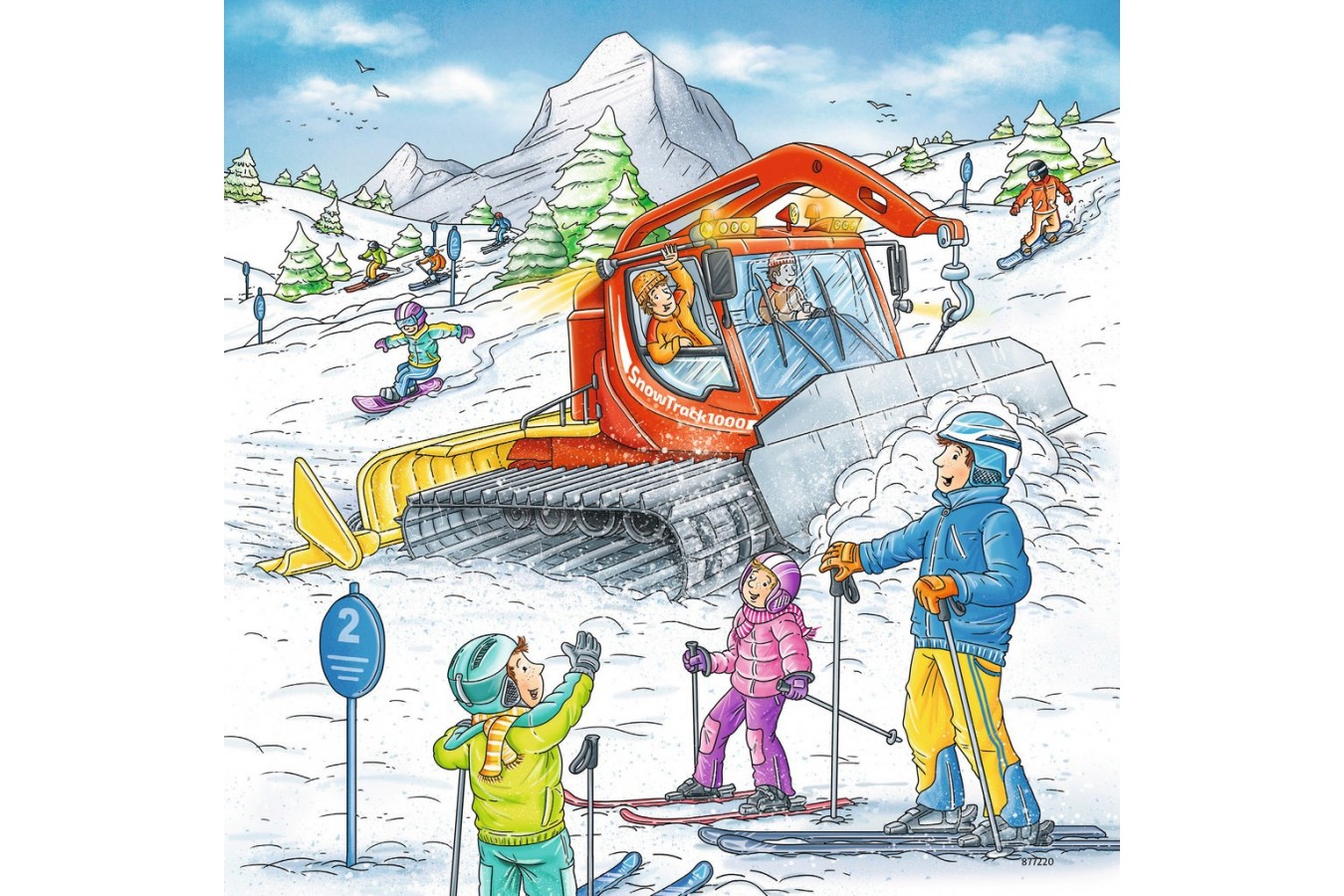 Puzzle Ravensburger - On the Ski Slope, 3x49 piese (08052)