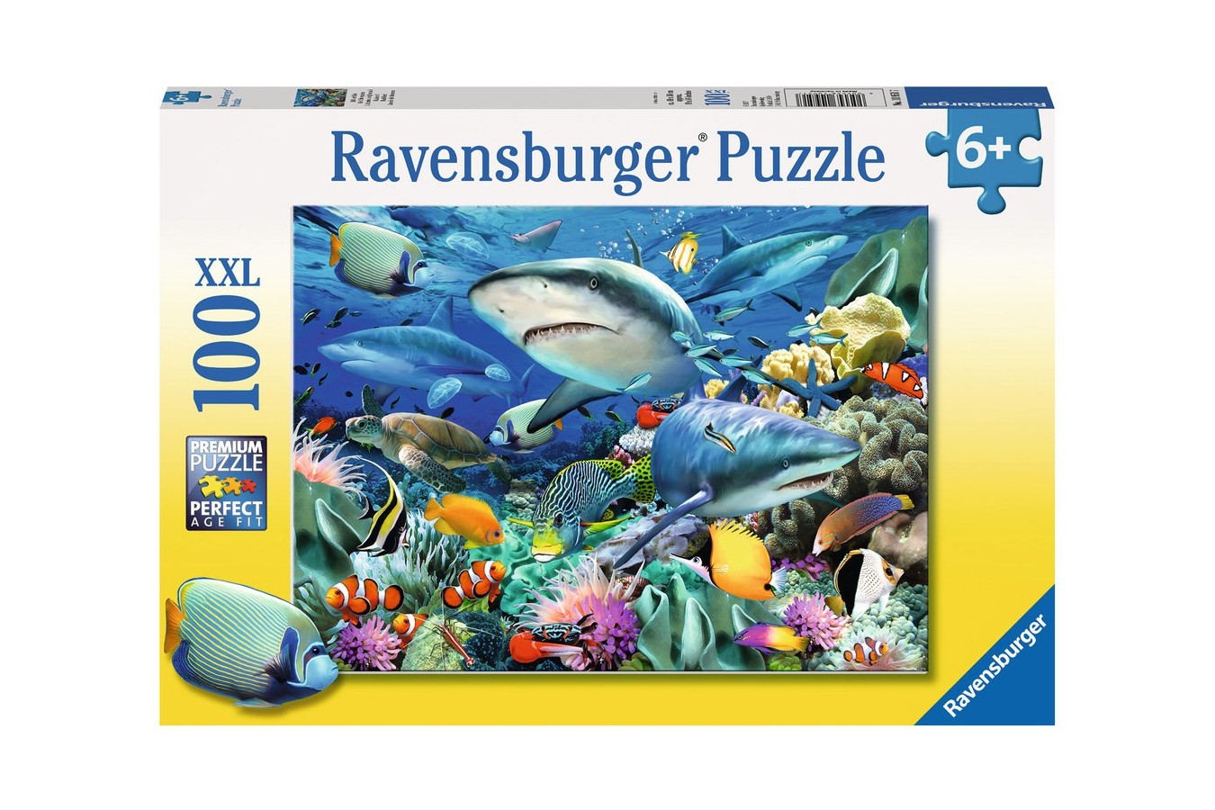 Puzzle Ravensburger - Reef of the Sharks, 100 piese XXL (10951)