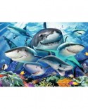 Puzzle Ravensburger - Smiling Sharks, 300 piese XXL (13225)
