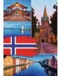 Puzzle Ravensburger - Trondheim Collage, 1000 piese (19845)