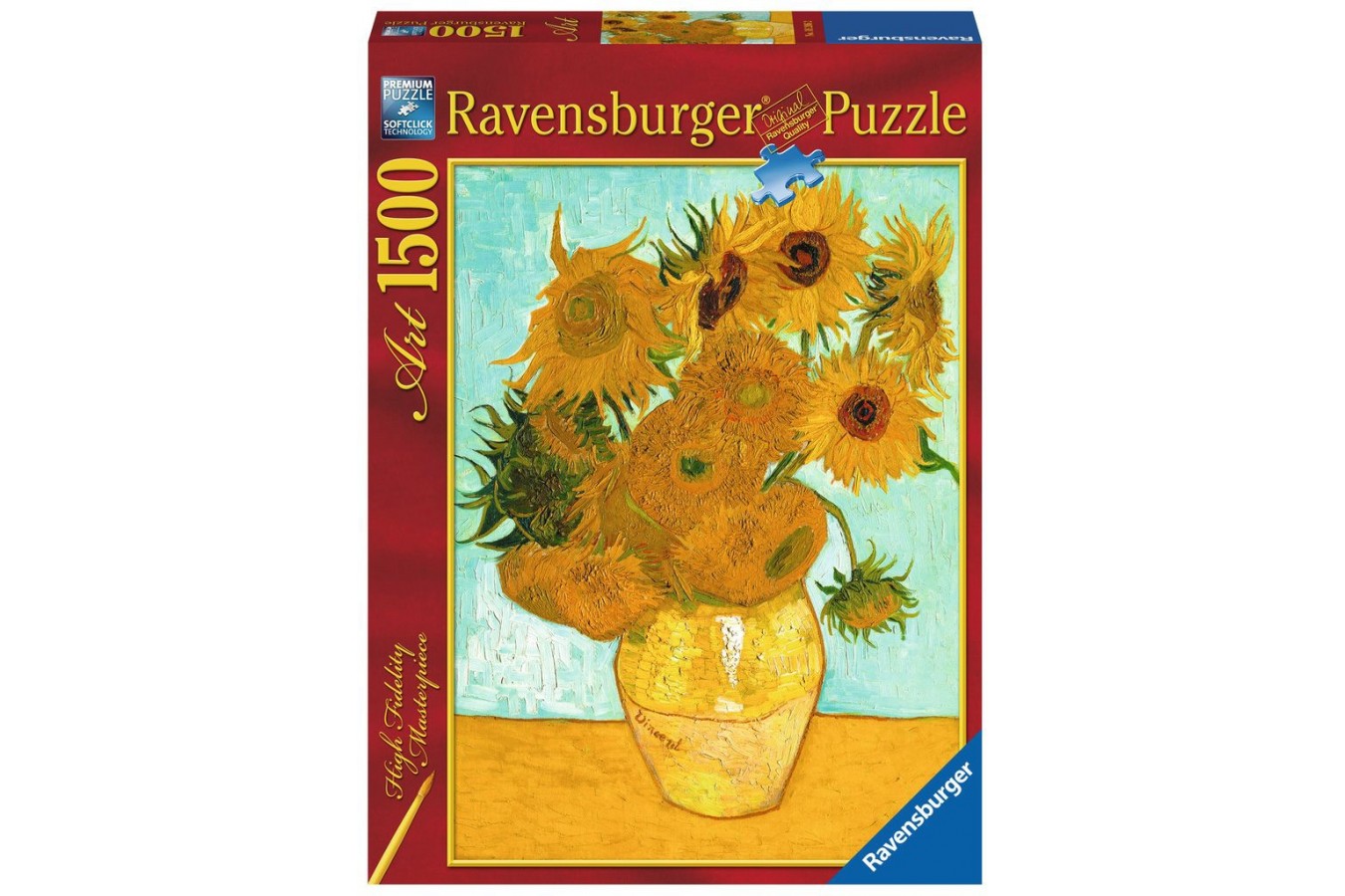 Puzzle Ravensburger - Vincent Van Gogh: The Sunflowers, 1500 piese (16206)
