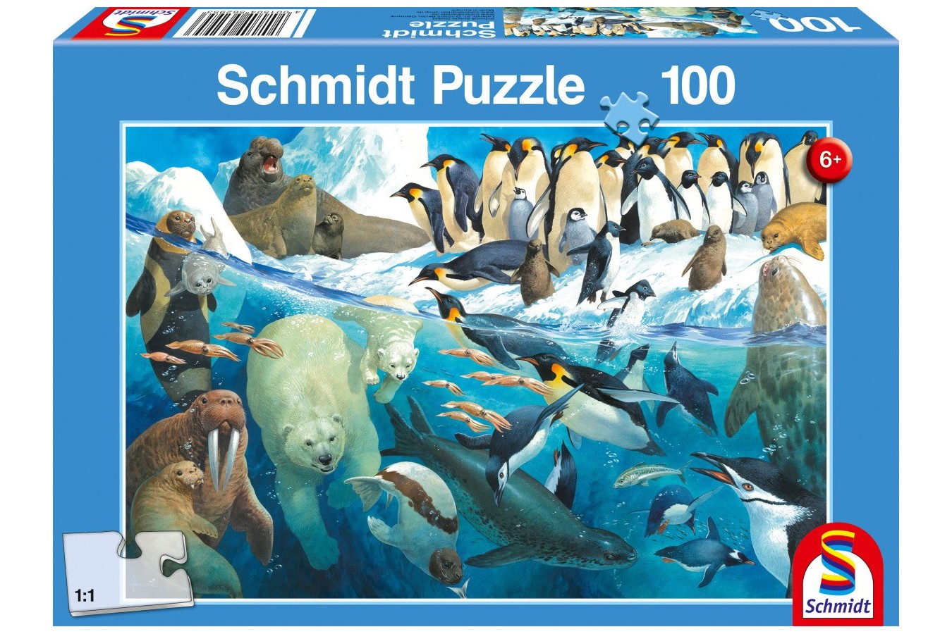 Puzzle Schmidt - Animals Of The Polar Regions, 100 piese (56295)