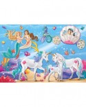Puzzle Schmidt - The Magic Of The Mermaids, 60 piese, include 1 figurina Schleich (56302)