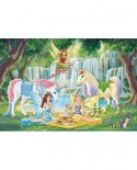 Puzzle Schmidt - Picnic Of The Elves, 200 piese, include 1 figurina Schleich (56304)
