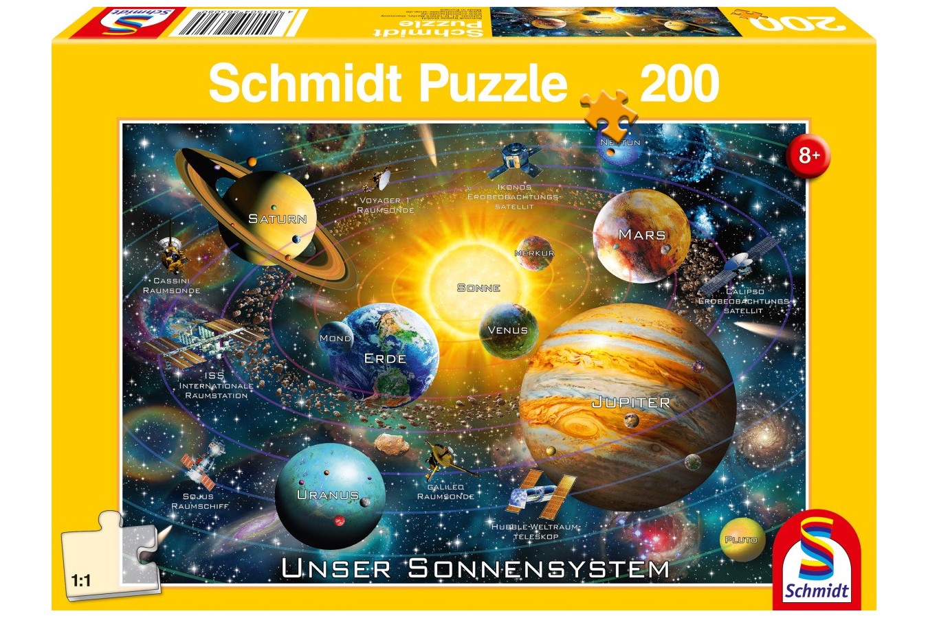 Puzzle Schmidt - Sistemul solar, 200 piese (56308)