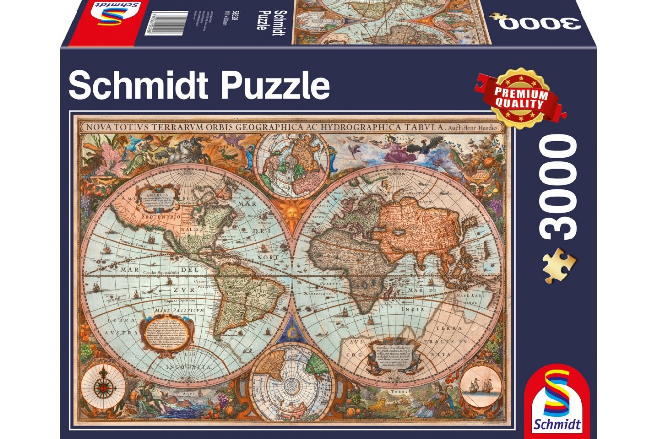 Puzzle Schmidt - Harta Antica A Lumii, 3000 piese (58328)