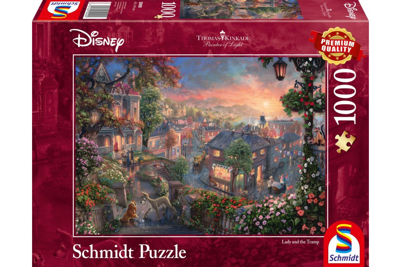 Puzzle Schmidt - Thomas Kinkade: Doamna Si Vagabondul, 1000 piese (59490)