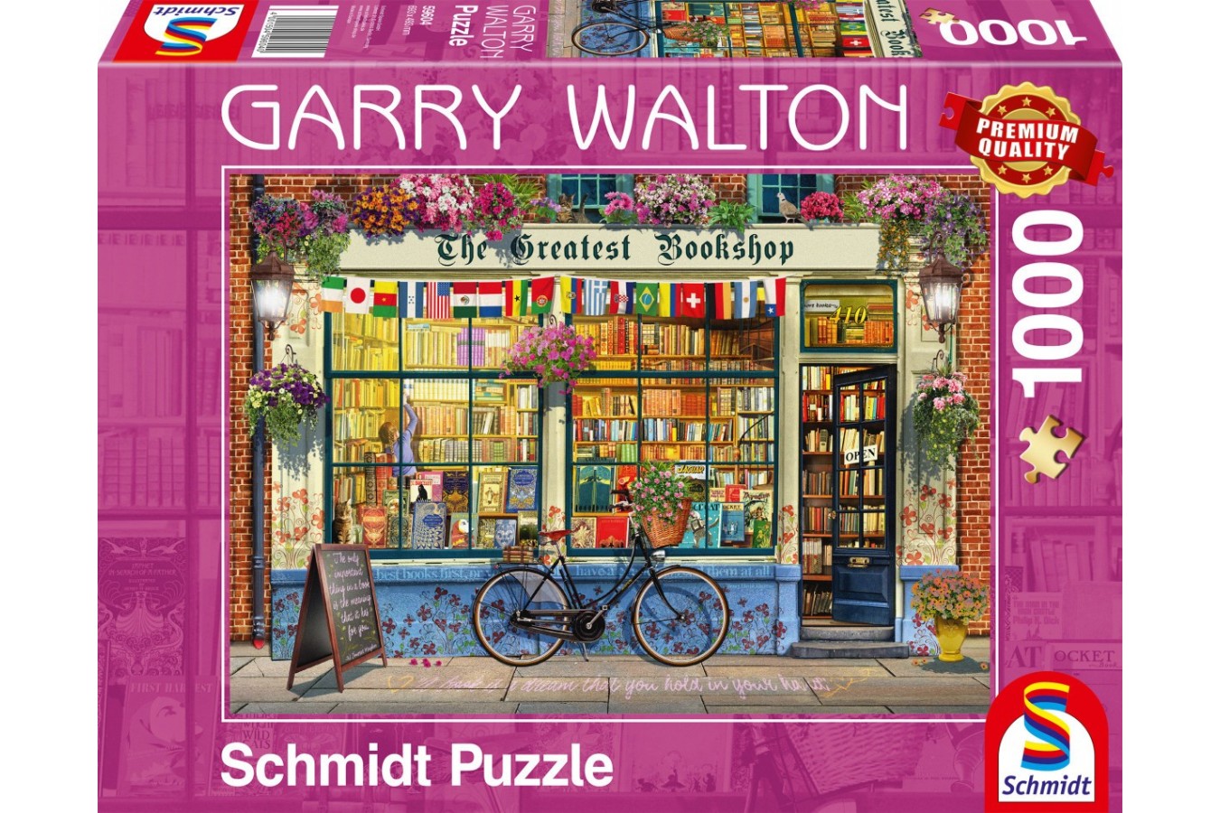Puzzle Schmidt - Garry Walton: Bookstore, 1000 piese (59604)