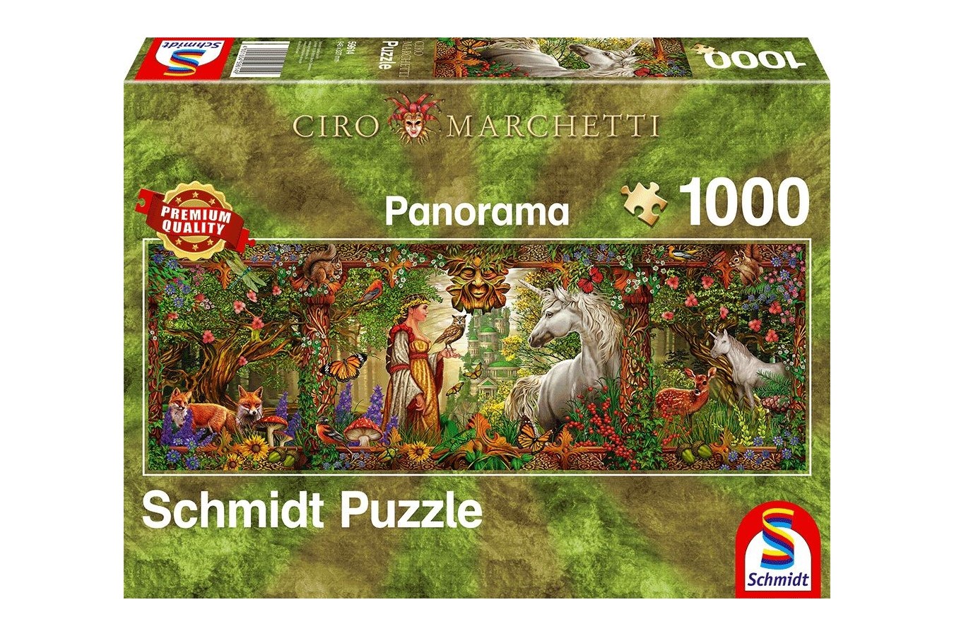 Puzzle panoramic Schmidt - Ciro Marchetti: Magic Forest, 1000 piese (59614)