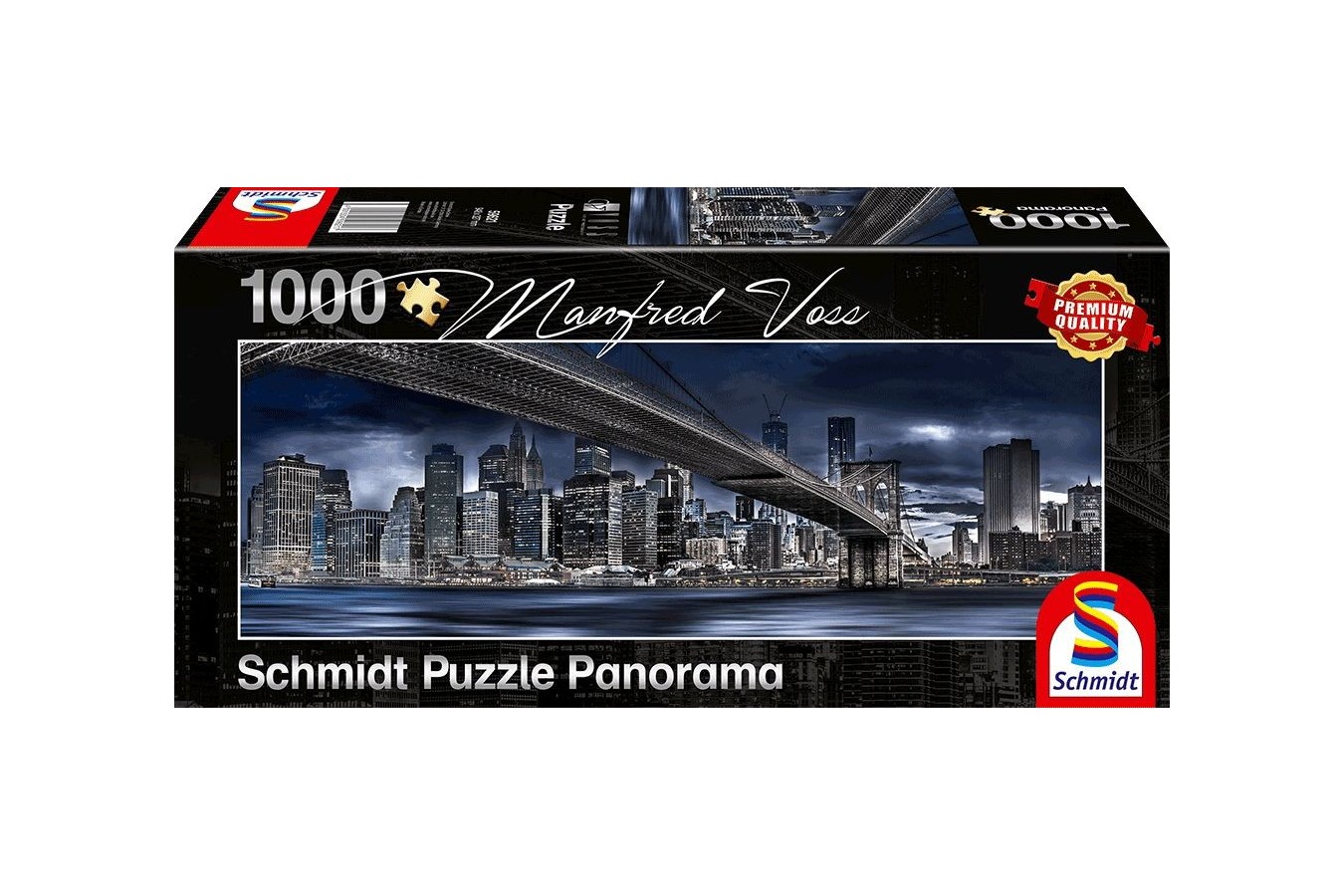 Puzzle panoramic Schmidt - Manfred Voss: New York, Dark Night, 1000 piese (59621)