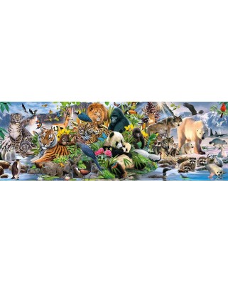 Puzzle panoramic Schmidt - Colorful Animal Kingdom, Panorama, 1000 piese (58384)