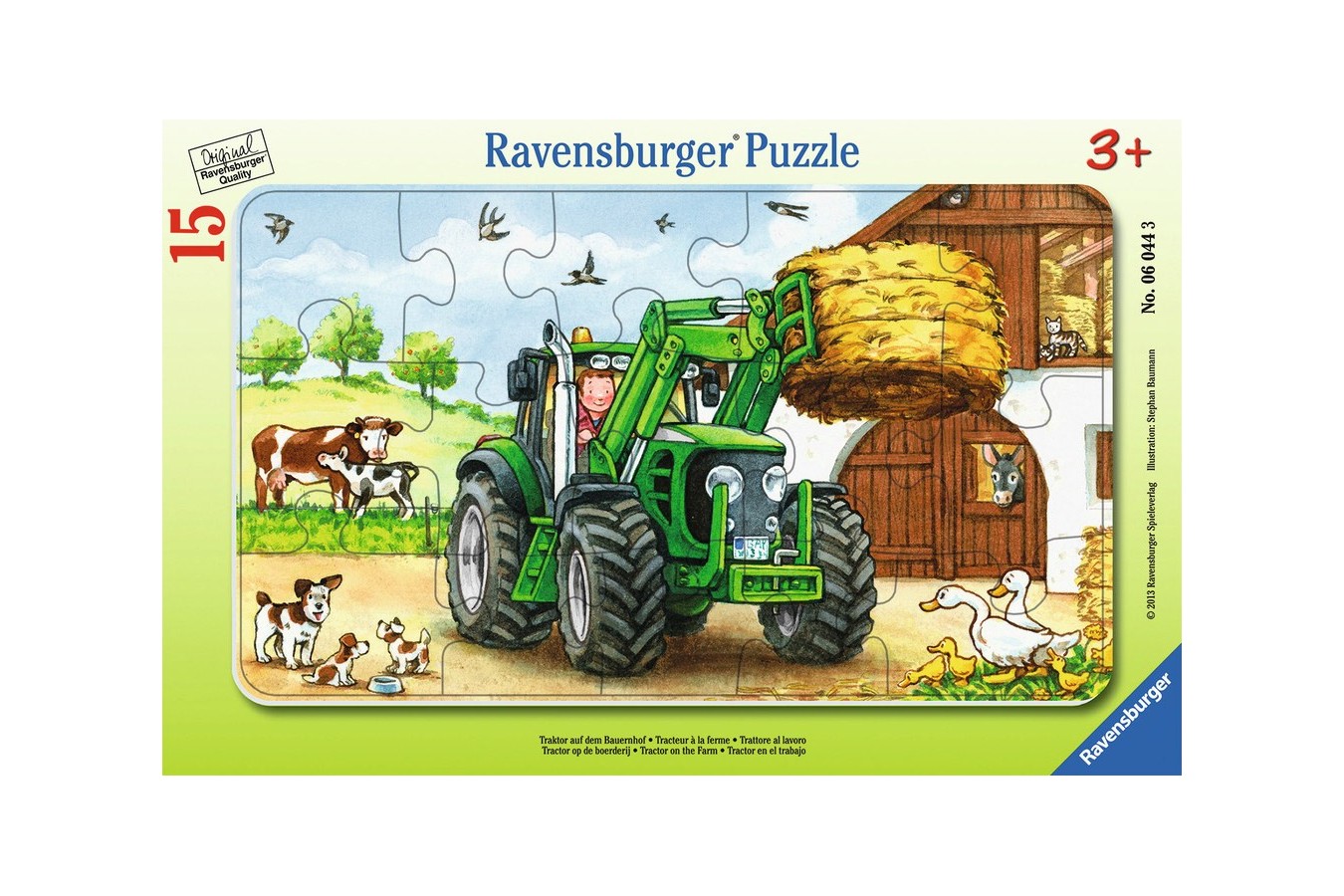 Puzzle Ravensburger - Tractor La Ferma, 15 piese (06044)