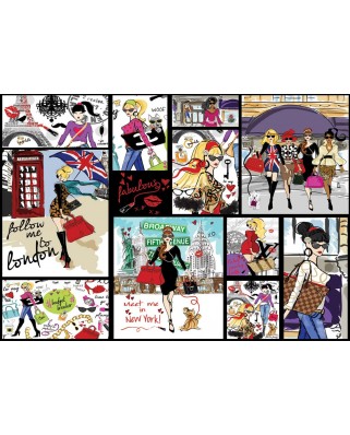 Puzzle Art Puzzle - Fashion Collage, 1500 piese (Art-Puzzle-4636)