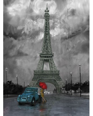 Puzzle Art Puzzle - Love in Paris, 1000 piese alb-negru (Art-Puzzle-4390)