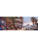 Puzzle panoramic Art Puzzle - James Lee : Cafe Walk II, 1000 piese (Art-Puzzle-4421)