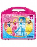 Puzzle cuburi Clementoni - Disney Princess, 12 piese (41181)
