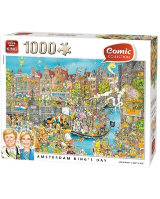 Puzzle King - Amsterdam King's Day, 1000 piese (85576-C)