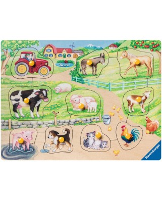 Puzzle din lemn Ravensburger - My First Wooden Puzzles, 10 piese (03689)