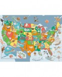Puzzle Ravensburger - Map of the United States of America, 100 piese XXL (10716)