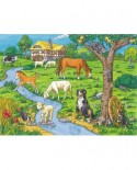 Puzzle de colorat Ravensburger - Dearest Farm Animals, 100 piese XXL (13696)