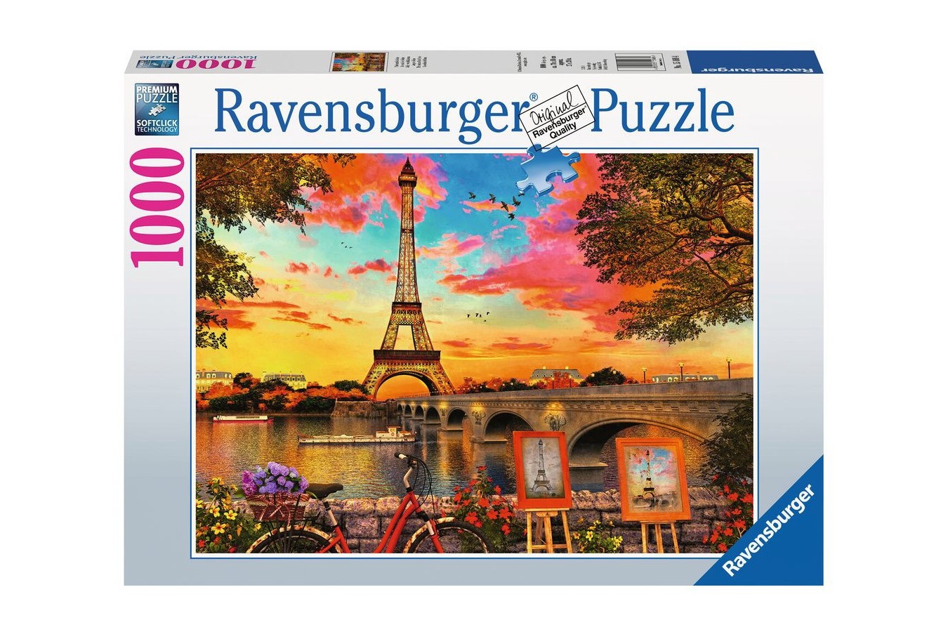 Puzzle Ravensburger - The Banks of The Seine, Paris, 1000 piese (15168)