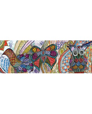 Puzzle panoramic KS Games - Butterfly & Owl, 1000 piese (KS-Games-11483)