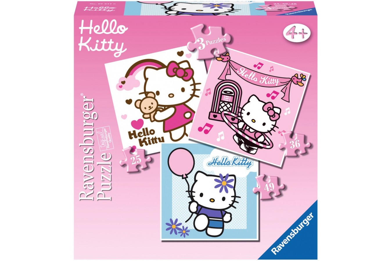 Puzzle Ravensburger - Hello Kitty, 25/36/49 piese (07217)