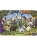 Puzzle de colorat D-Toys - The Round of the Farm Animals, 24 piese (Dtoys-61454-AN-04)