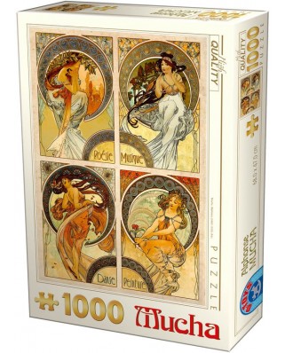 Puzzle D-Toys - Alfons Mucha: Arts, 1000 piese (Dtoys-75895)
