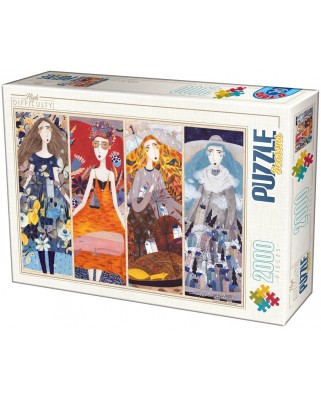 Puzzle D-Toys - Andrea Kurti: Seasons, 2000 piese (Dtoys-73860-KA02-(75819))
