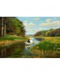 Puzzle D-Toys - Brendekilde Hans Andersen: A You Couple in a Rowing Boat on Odense, 1000 piese (Dtoys-72795-BR01)
