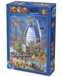 Puzzle D-Toys - Cartoon Collection - Burj Al Arab, 1000 piese (Dtoys-61218-CC12-(74690))