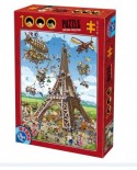 Puzzle D-Toys - Cartoon Collection - Eiffel Touwer, 1000 piese (Dtoys-61218-CC11-(74683))