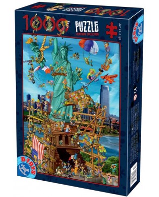 Puzzle D-Toys - Cartoon Collection - New York, 1000 piese (Dtoys-61218-CC13-(74706))