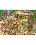 Puzzle D-Toys - Cartoon Collection: Building the Pyramids, Egypt, 1000 piese (DToys-61218-CC03-(70890))