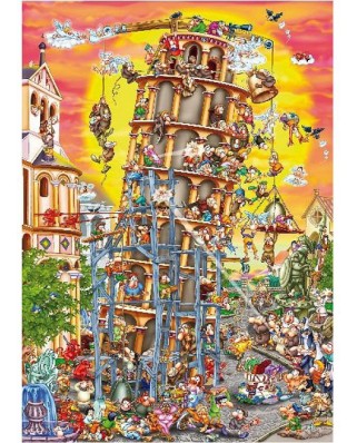 Puzzle D-Toys - Cartoon Collection: Pisa Tower, 1000 piese (Dtoys-61218-CC01-(61218))