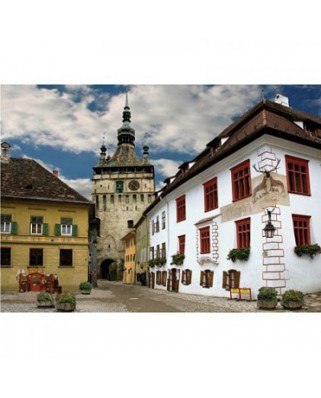 Puzzle D-Toys - Discovering Europe: Schasburg, Sighisoara, Romania, 1000 piese (DToys-65995-DE02)