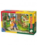 Puzzle D-Toys - Hansel and Gretel, 24 piese XXL (Dtoys-60372-PV-01)