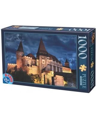 Puzzle D-Toys - Hunedoara Castle at Night, Romania, 1000 piese (Dtoys-63038-MN13)