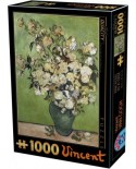 Puzzle D-Toys - Vincent Van Gogh: Vase of White Roses, 1000 piese (Dtoys-75871)