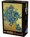 Puzzle D-Toys - Vincent Van Gogh: Vase with Irises, 1000 piese (Dtoys-75888)