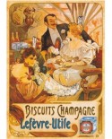 Puzzle D-Toys - Vintage Posters: Lefevre-Utile Champagne Biscuits, 1000 piese (DToys-67555-VP05)