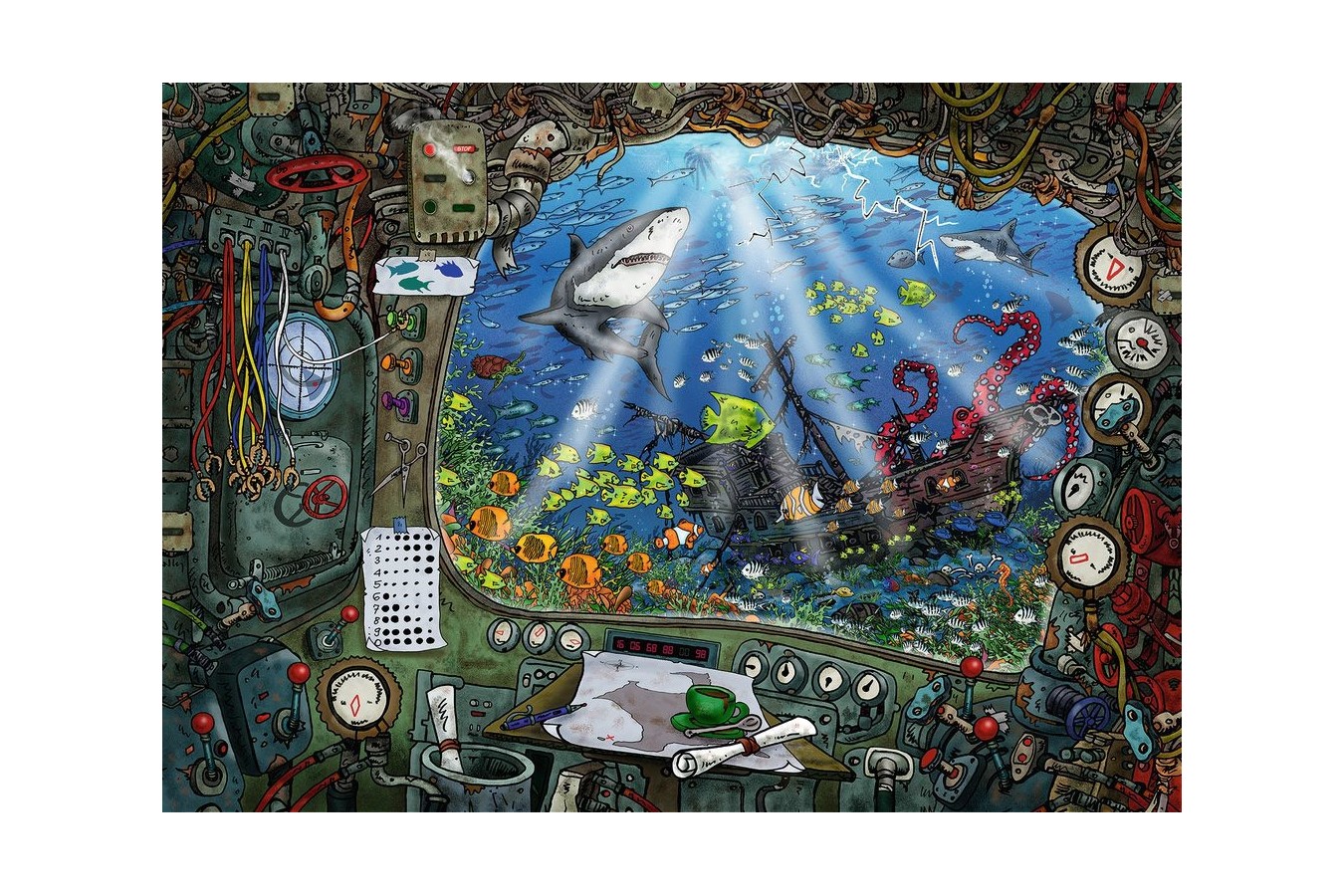 Puzzle Ravensburger - Exit Puzzle - Submarine, 759 piese (19953)