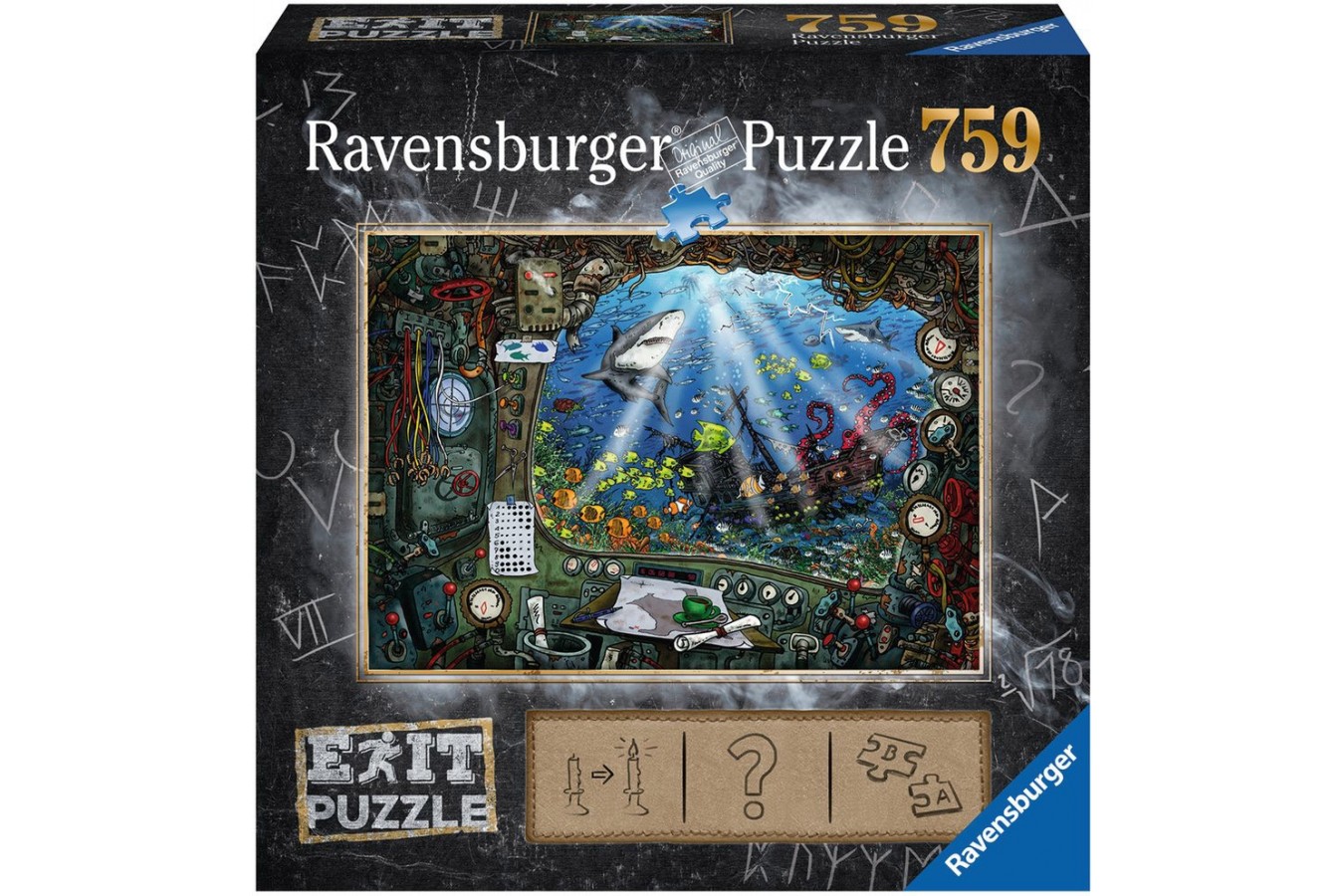 Puzzle Ravensburger - Exit Puzzle - Submarine, 759 piese (19953)