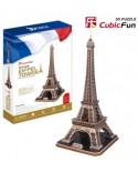Puzzle 3D Cubic Fun - France, Paris: Eiffel Tower, 82 piese (Cubic-Fun-MC091H)