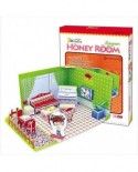 Puzzle 3D Cubic Fun - Honey Room: Living Room, 49 piese (Cubic-Fun-C051-01H)