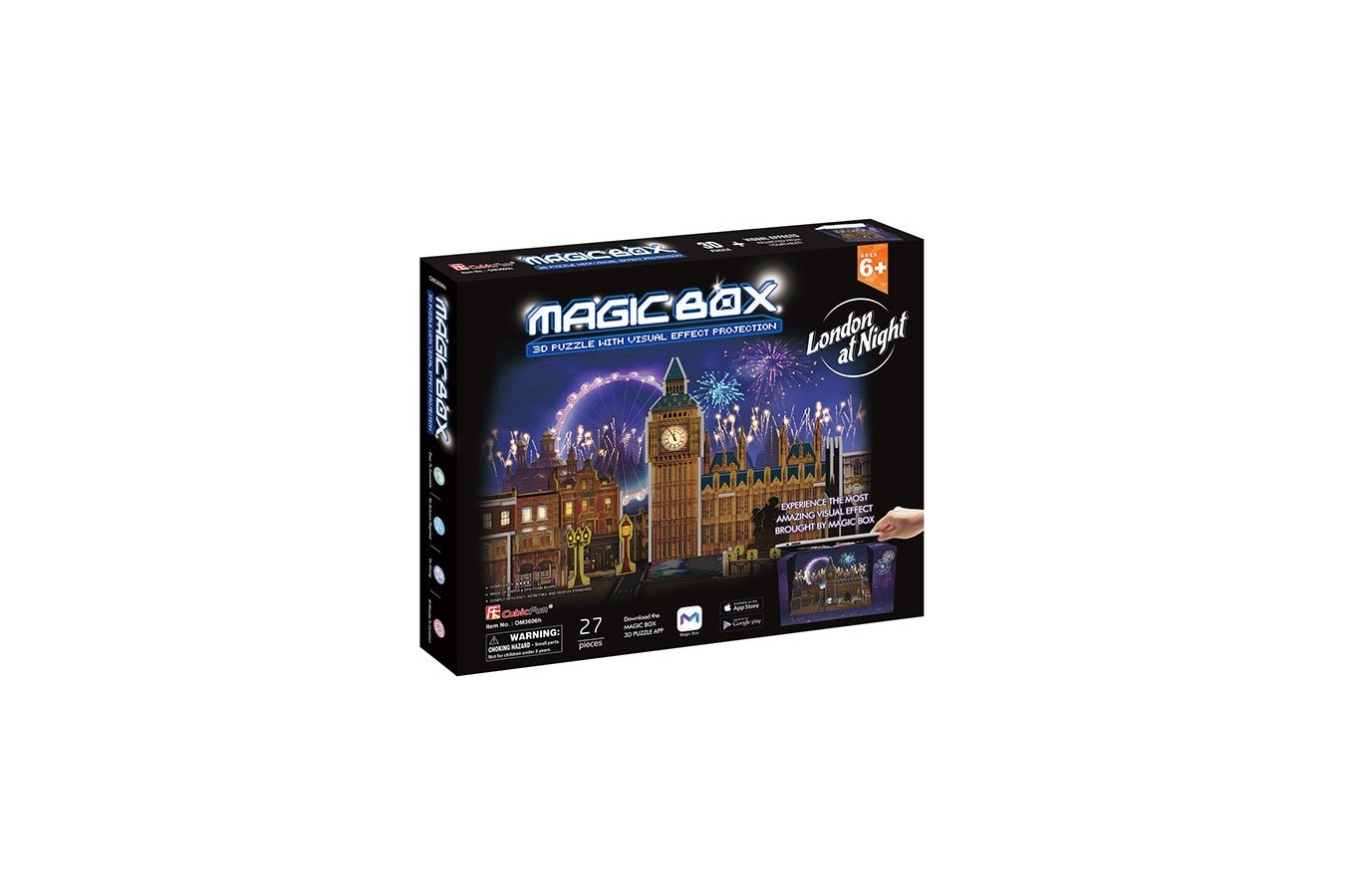 Puzzle 3D Cubic Fun - Magic Box - London, 27 piese (Cubic-Fun-OM3606h)