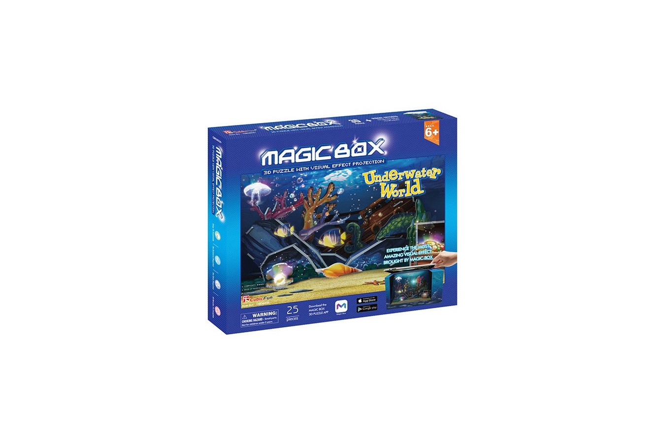 Puzzle 3D Cubic Fun - Magic Box - Underwater World, 28 piese (Cubic-Fun-OM3603h)