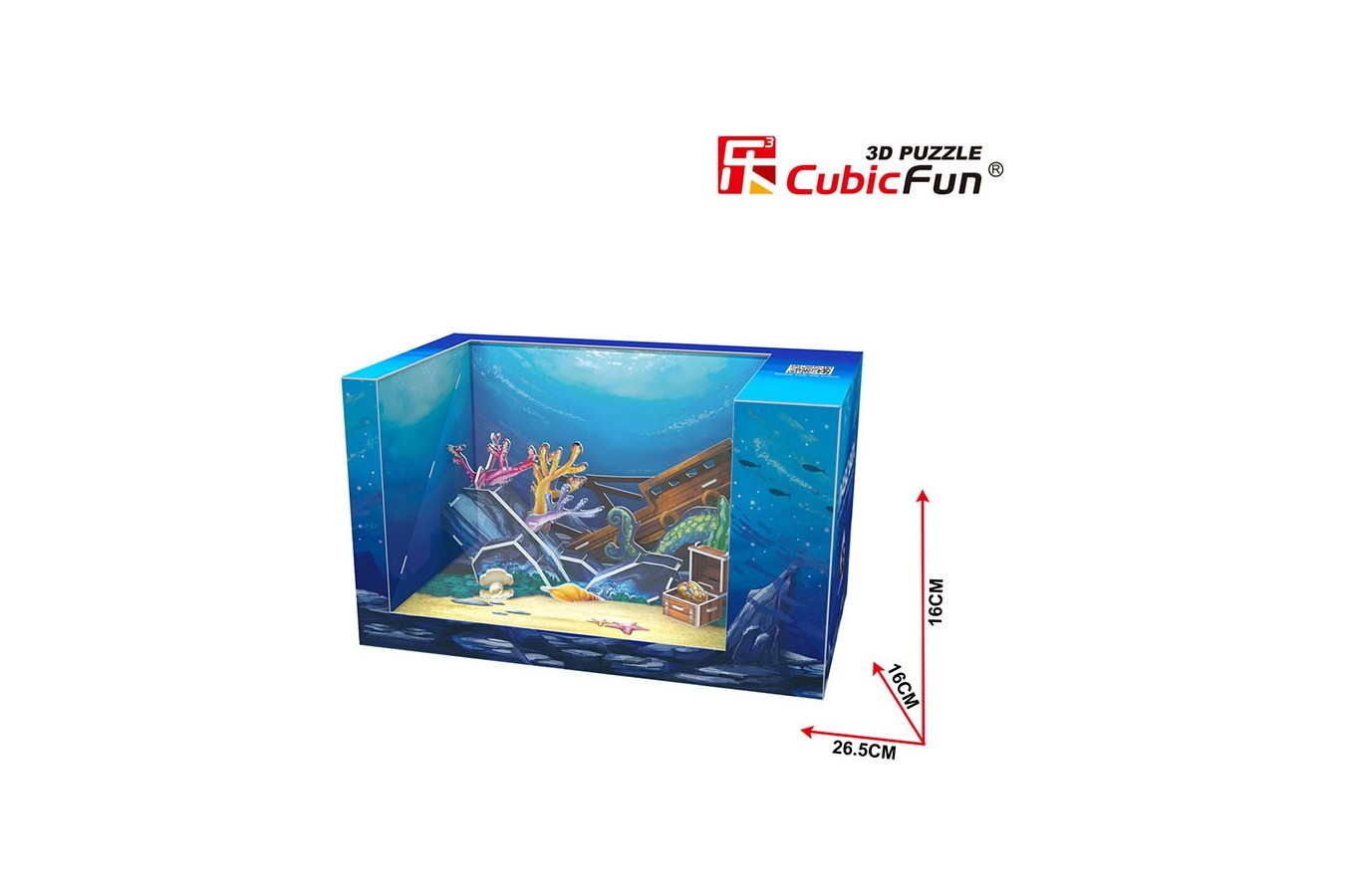 Puzzle 3D Cubic Fun - Magic Box - Underwater World, 28 piese (Cubic-Fun-OM3603h)