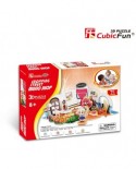 Puzzle 3D Cubic Fun - Music Store, 71 piese (Cubic-Fun-P627H)
